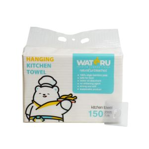 Tisu Bambu D5 Dapur Kitchen Towel 150 Sheets 2 Ply / Wateru Premium Bamboo Tissue Kitchen Hanging