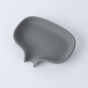 Diversion type silicone soap box holder travel cute home bathroom perforation free drainage