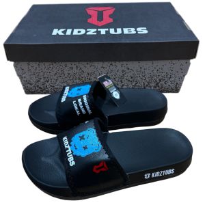 Sandal Anak Laki Laki Karet Slipper Slide Selop Slipon Jepit Karakter Warna Hitam Usia 6-10 Tahun-KIDZTUBS1706100224