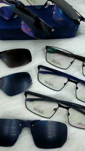 กรอบแว่นตา กรอบตัดเลนส์สายตา แว่นตา SB273 clip-on ขาวปริง