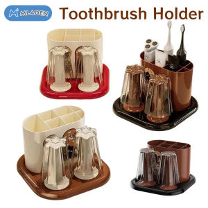 MLADEN Electric Toothbrush Razor Holder with Cup Bathroom Storage Rack Toothpaste Toiletries Organizer