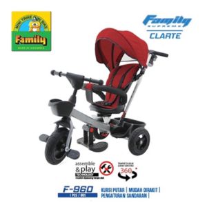 COD Sepeda Anak Family Roda Tiga Supreme Clarte BARU dengan MUSIK + LAMPU Sepeda Roda Tiga Family Supreme Clarton F-960 J