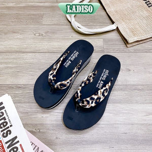 Dép đế xuồng nữ quai kẹp quai họa tiết da beo thời trang cao 6cm siêu tôn dáng LADISO - TT481