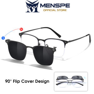 MENSPE แว่นกันแดดชายแว่นกันแดดโพลาไรซ์อัพเกรด 90 °ฝาพับแม่เหล็กแว่นตาแว่นกันแดดแฟชั่นครึ่งกรอบออกแบบยูนิเซ็กส์แว่นตาป้องกันรังสี uv แว่นตาแฟชั่นแว่นตากลางแจ้งกีฬาเดินทางวิ่งป่า