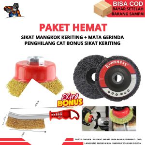 Paket Hemat 4 In Wire Wheel Brush 100 mm Brass Sikat Kawat Baja Piring Kuningan Gerinda