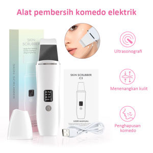 Alat Facial Pembersih Komedo Elektrik Wajah Ultrasonic Skin Scrubber