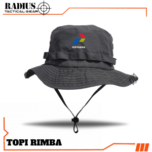 Topi import Topi Rimba Army | Topi Jungle Hat Tactical | Topi Gunung Outdoor | Topi Bucket | Topi Adventure I Logo Pertamina