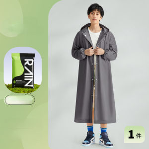 Portable Raincoat for Adult Reusable Waterproof Thickened Outdoor Hooded Long One-piece Raincoat Hujan Dewasa