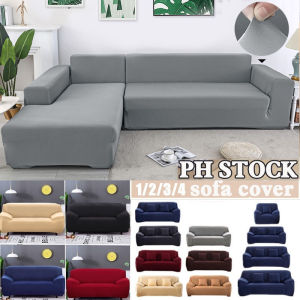 1/2/3/4 Seaters Sofa Covers L-Shape Elastic Recliner Furniture Protector Couch Slipcovers Home Decor Solid Color Stretch