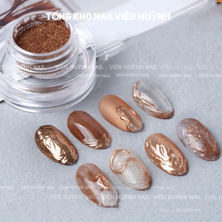 tráng gương vàng đồng nail lên màu chuẩn đẹp , mã mới hot | Lazada.vn