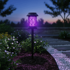 TIMES LORD Solar-Powered Solar-Powered Mosquito Killer Lamp Waterproof Type Mosquito Repellent Lamp Killer Device Floor-Mounted Solar-Powered Insect Trap Outdoor Use