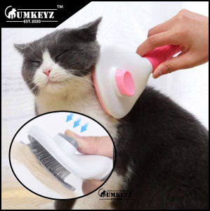 Premium Quality Easy Push Button Pet Brush Pet Hair Removal Cat Brush Dog Brush Cleaning Brush Pet Grooming Pet Comb Cat Comb Dog Comb