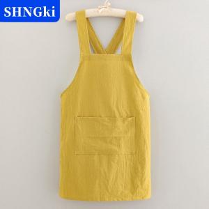 SHNGki Nấu ăn bông nhà bếp Tạp dề thoáng khí chịu mài mòn dành cho người lớn eo Tạp Dề Chống bẩn mềm Nhà hàng làm việc quần áo nhà