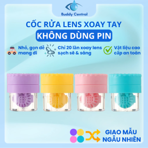 Cốc rửa lens xoay bằng tay nhỏ gọn tiện lợi loại đẹp cốc rửa kính áp tròng - Buddy Centra