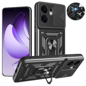 Slide Lens Protect Shockproof Armor Phone Case For Oppo Reno 13 Pro 13F 4G 5G Car Magnetic Holder Cover for Reno13 13 F 13pro