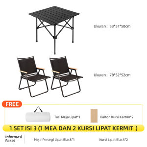 [READY] TrailTop Meja Kursi Lipat Kermit 1 Set Meja Lipat Outdoor Dan Kursi Lipat Portable
