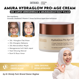 AMURA BUNDLING 5 PCS - Paket Skincare Exclusive Sunscreen 50 PA+++ Gold Serum Serum Bright Enhancing Day Cream dan Night Cream Memudarkan Flek Hitam dan Mencegah Penuaan Dini BPOM