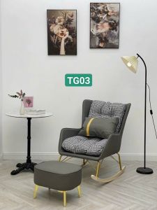 Ghế Lười Thư Giãn Bọc Da PU Cao Cấp Smart Home Ghế Bành Sofa Bập Bênh Sang Trọng (Tặng Kèm Đôn Gối) Đủ Màu Lựa Chọn Nâu Xanh Cam Mix Trắng Chân Gỗ Chống Trơn Trượt Đệm Dày Và Êm Thích Hợp Mọi Không Gian