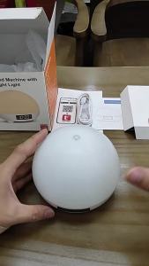 White Noise Sleep Sound Machine Portable Baby Soothing Device with LED Night Light and Timer for Home Office Travel