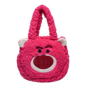 Strawberry Bear Bag Plush Winnie The Pooh Japanese Style Cute Handbag Going Out Portable Handbag