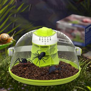 PERNEAKY Breathable Snails Breeding Tank Removable Transparent Reptile Observing Box Easy to clean Prevents Escape Mini Pet House Lizard
