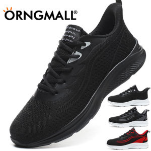 ORNGMALL Giày Thể Thao Cho Nam Giới Sneakers Cao Chất Lượng Casual Shoes Ren-Up Đen Tập Thể Dục Thời Trang Giản Dị Ánh Sáng Đi Bộ Đi Bộ Chạy Giày Thích Hợp Cho Cuộc Sống Hàng Ngày Và Thể Thao Người Đàn Ông Cộng Với Kích Thước 38-47