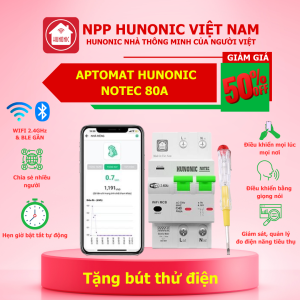 Aptomat Wifi Hunonic Notec 63A Như Một Công Tơ Điện Tử Zmai90 Theo Dõi Số Điện Trên Điện Thoại