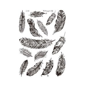 FERAB Professional Men Fashion Fake Tattoo for Women Legs Arm Wedding Wedding Tool Brown Mehndi Stickers Hand Kids Henna Tattoo Body Art Sticker Temporary Tattoo Black Tattoo Stickers
