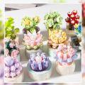 Pot Sukulen Bunga DIY Lego / Mainan Kreatif Ruang Dekorasi Buket / Tanaman Kehidupan Abadi Hadiah Gadis / Partikel Kecil Blok Bangunan. 