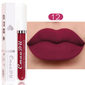 12 Warna Matte Liquid Lip Gloss Tahan Air Matte Lip Glaze Tahan Lama -🌹Tamia