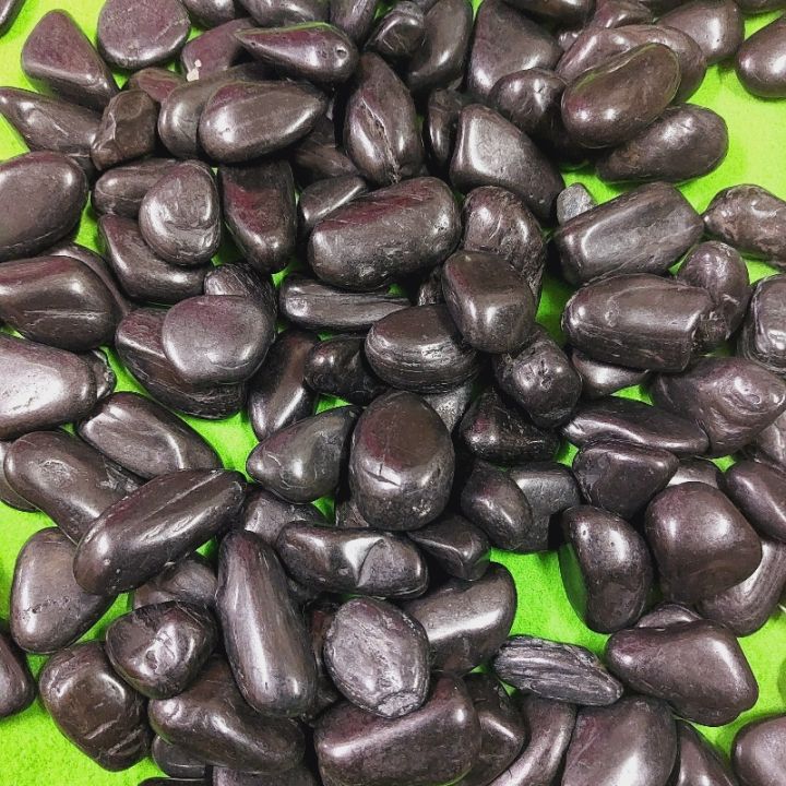 Just Bargains หินประดับตกแต่งสีดำเงา 5 กก. สำหรับแต่งสวน