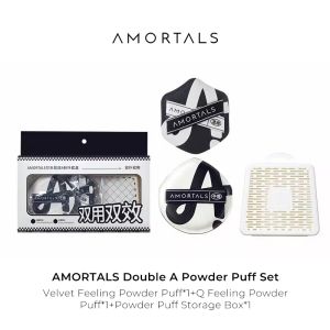 AMORTALS Double A Powder Puff Set 尔木萄双A粉扑棉花糖气垫粉扑干湿两用超软不易吃粉粉底液专用粉扑套盒