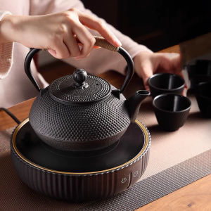 กาน้ำชาเหล็กหล่อสไตล์ญี่ปุ่น + กาน้ำชาชง / กรอง 900ml หม้อเหล็ก Ding Cast Iron Tea Enclosure หม้อสำหรับทำชา