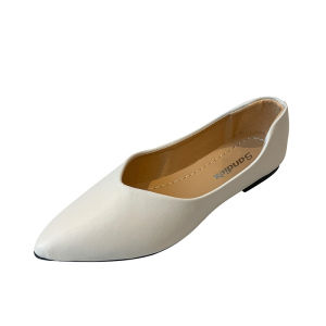 Free Shipping Plus-Size Pointed-Toe Flats For Women New Spring/Autumn Korean Style Simple Solid Color Shallow-Toe Loafers