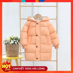 Áo khoác mùa đông trẻ em áo phao siêu nhẹ siêu ấm dáng dài kiểu korean cao cấp cho bé từ 13-43kg