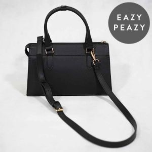 EazyPeazy Classic Doctors Bag (Sling Bag Shoulder Bag Handbag Leather Ladies Bag Crossbody Bag)