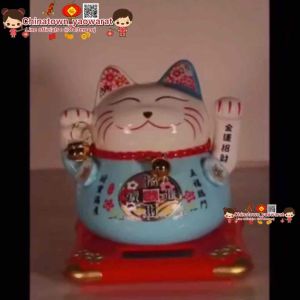 แมวกวักเซรามิค กล่องใส สูง5.5นิ้ว มี4สีให้เลือก แมวนําโชค แมวสไตล์ญี่ปุ่น โชคลาภเงินทอง เรียกลูกค้า เซรามิค เปิดกิจการ