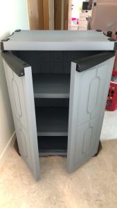 🇸🇬 <LazMall> Toyogo SELF ASSEMBLY or FULLY ASSEMBLED Low Height Outdoor Waterproof Storage / Shoe Cabinet Cupboard (608-1)