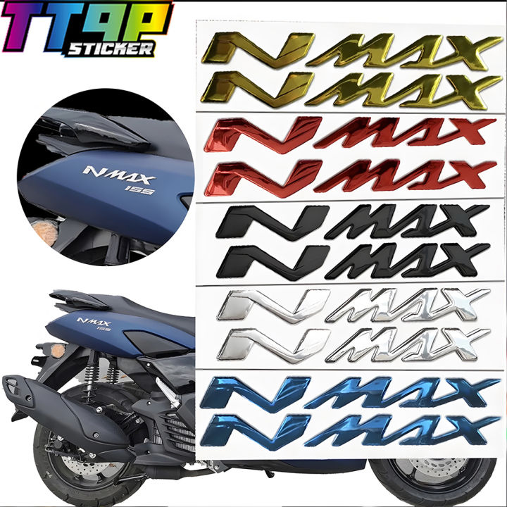 For Yamaha Nmax 155 Series Nmax V2 Emblem Visor Sticker Motorcycle Logo ...