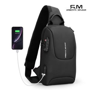 Túi đeo vai Mark Ryden có USB TSA Khóa hải quan cho nam Túi đeo chéo cho nam Túi đeo ngực cho nam Túi đeo ngực cho nam Túi đeo chéo 2026