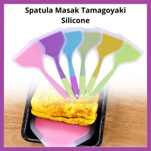 Spatula Masak Tamagoyaki Silicone Sutil Alat Masak Tumis Goreng Sayur Omelette Daging Telur Serbaguna Sodet Silikon Anti Lengket Tahan Panas BPA FREE Peralatan Memasak Anti Baret Multifungsi - FR Gallery