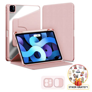 Actual【COD】360 Degree Rotate Ipad Case Clear Acrylic Foldable Auto Smartlock Case for iPad Gen 9/8/7 Ipad Air 4/5/6 10.9 Air 6 11"/13" 2024 360 Derajat Rotation Cover Casing Pelindung Ipad Pro 11" / 12.9" Rotateable Bahan Akrilik Premium