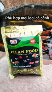 3 Gói Cám Cá Koi Clean Food 500g Hạt Nhỡ - Thức Ăn Cá Cao Cấp Tăng Trưởng Lên Màu Đẹp Da (Jelly)