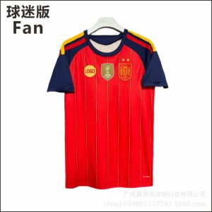 2026 Spain home fan edition jersey with two stars: No. 19 Yamal No. 24 Cucuréria No. 16 Rodri