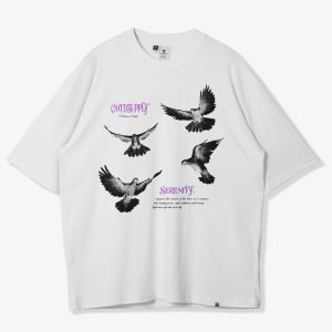 OOTDSUPPLY Oversized Tshirt Serenity Black & White l Kaos Oversize Pria dan Wanita OVZ209
