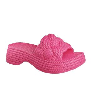Free Shipping Ins WomenS Summer New EVA Jute Rope Wedge Flip-Flops Fashionable Beach Casual Sandals