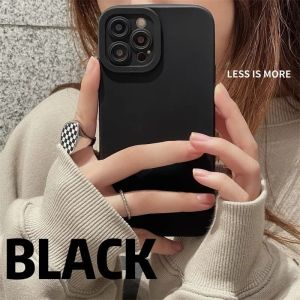Soft Case Slim Matte Pro Camera Black Hitam Polos For Samsung A06 A16 A15 A14 A13 A12 A11 A10 A10s A6 Plus