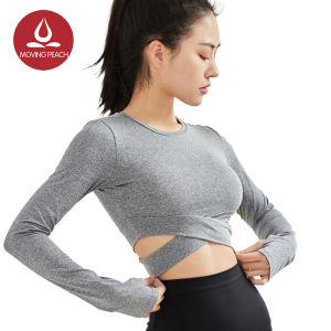 MOVING PEACH Yoga top sports clothing t-shirt quick dry fitness top yoga shirt women DST