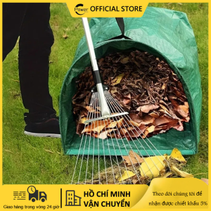 Cây Cào Cỏ Chổi Thép Cào Lá Làm Vườn Gấp Gọn Có 15 Răng Đa Năng Có Thể Điều Chỉnh Cao Thấp Và Độ Rộng Răng