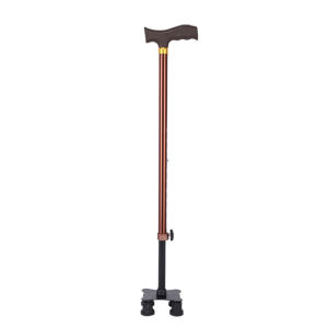 Adjustable Quad Cane Walking Stick Crutch Injury Assist Safety Universal Grip Handle Quad Walking Cane Stick